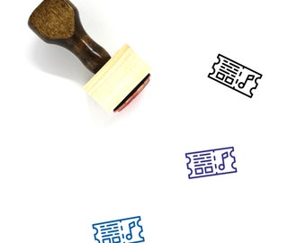 Concert Ticket Wooden Rubber Stamp No. 17