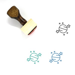 Space Wooden Rubber Stamp No. 202