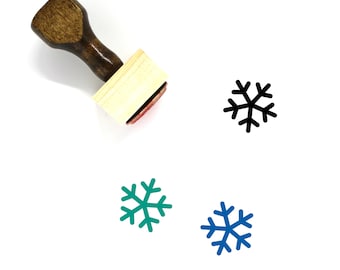 Snowflake Wooden Rubber Stamp No. 254