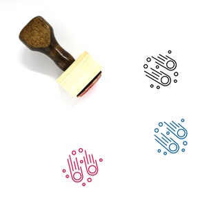 Meteoroid Wooden Rubber Stamp No. 1