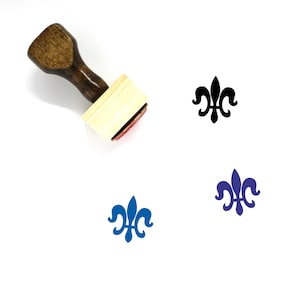 Tampon en bois fleur de lys