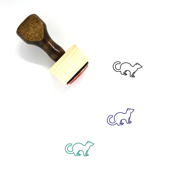 Ferret Wooden Rubber Stamp No. 19
