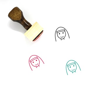 Nun Wooden Rubber Stamp No. 4