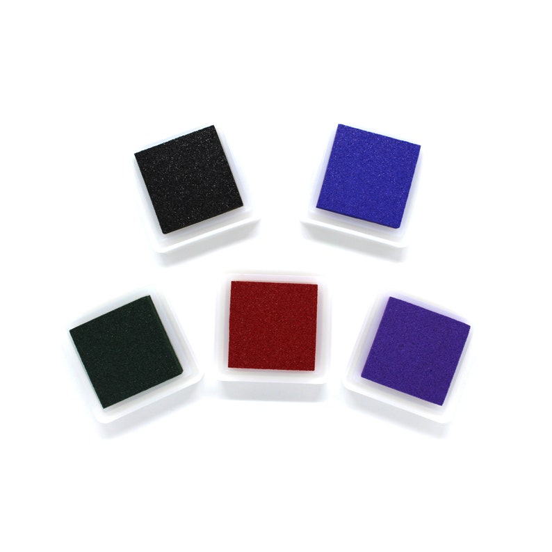 Mini Cube Ink Pad for Wooden Rubber Stamps Multiple colors available image 1