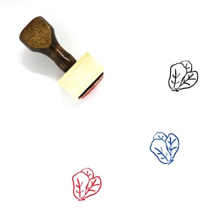 Lettuce Wooden Rubber Stamp No. 7