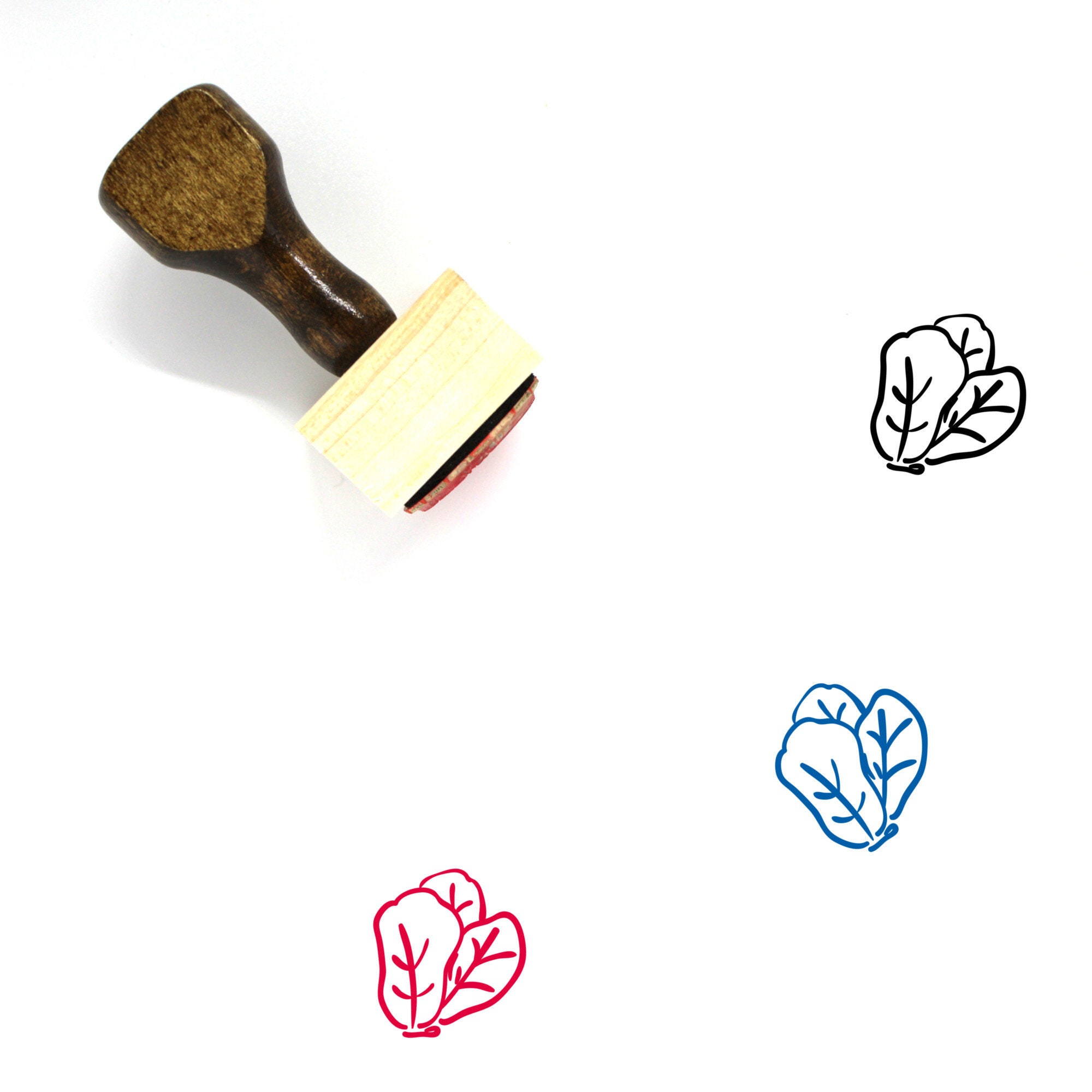 Lettuce Wooden Rubber Stamp No. 7