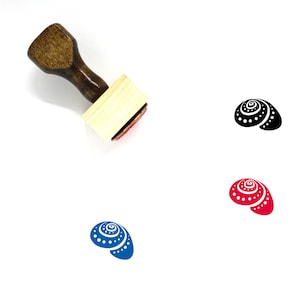 Shell Wooden Rubber Stamp No. 48