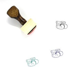 Booties Timbre en caoutchouc en bois n ° 6