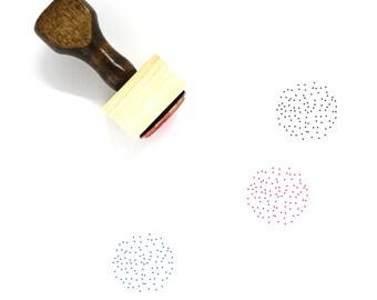 Dots Wooden Rubber Stamp No. 45