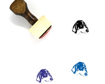 Bluetick Coonhound Wooden Rubber Stamp No. 1
