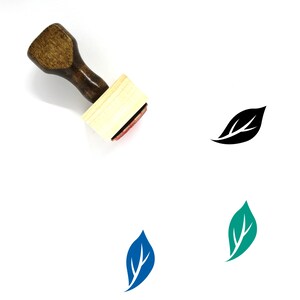 Magnolia Leaf Wooden Rubber Stamp No. 2