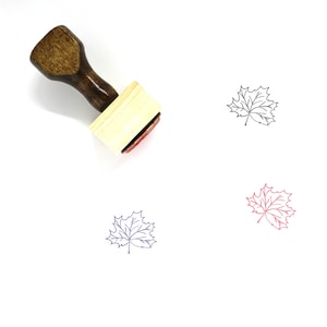 Maple Leaf Wooden Rubber Stamp No. 47