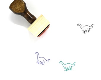 Brontosaurus Wooden Rubber Stamp No. 3