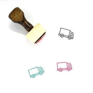 Cargo Truck Wooden Rubber Stamp No. 45