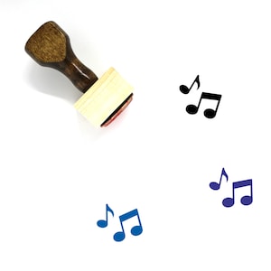 Música Sello de goma de madera No. 244