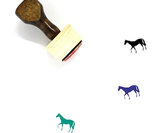 Horse Wooden Rubber Stamp