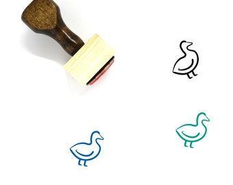 Duck Wooden Rubber Stamp No. 65