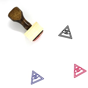 Eye Of Providence Wooden Rubber Stamp