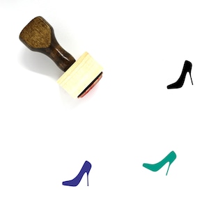 High Heel Wooden Rubber Stamp