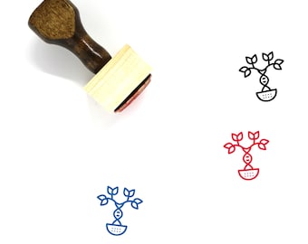 Family Tree Wooden Rubber Stamp No. 9