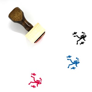 Dive Wooden Rubber Stamp No. 39