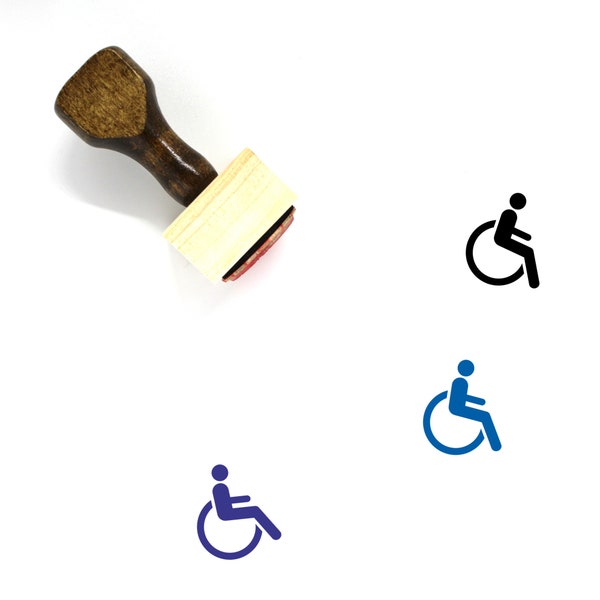 Wheelchair Accessible Wooden Rubber Stamp No. 9