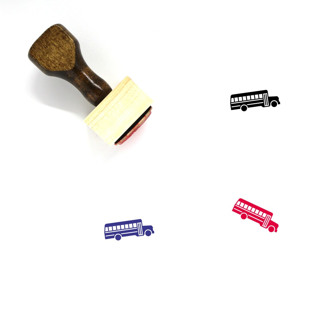 School Bus Rubber Stamp By Stamps By Impression - Handmade USA Craft Stamp