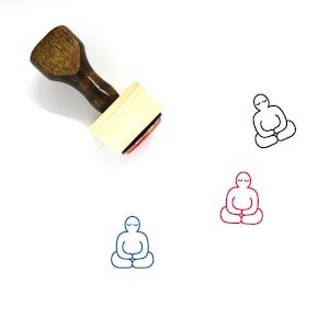 Meditation Wooden Rubber Stamp No. 47