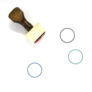 Circle Wooden Rubber Stamp No. 83