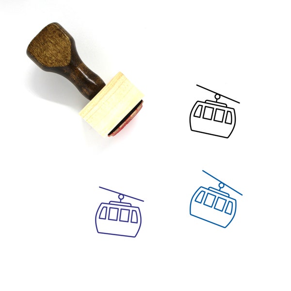 Gondel houten rubberstempel nr.
