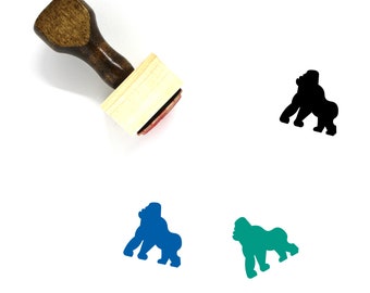 Gorilla Wooden Rubber Stamp No. 11