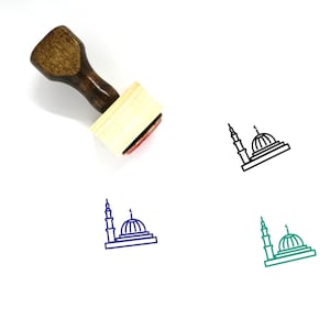 Grand Mosque Wooden Rubber Stamp