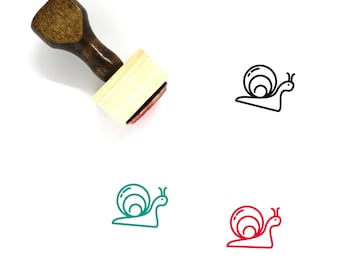 Snail Wooden Rubber Stamp No. 42