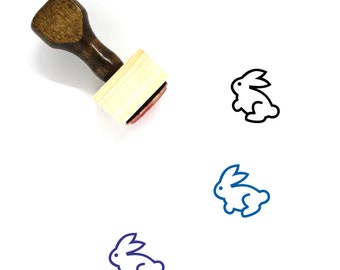 Rabbit Wooden Rubber Stamp No. 211