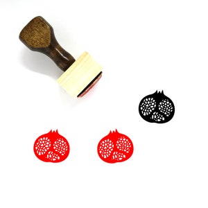 Pomegranate Wooden Rubber Stamp