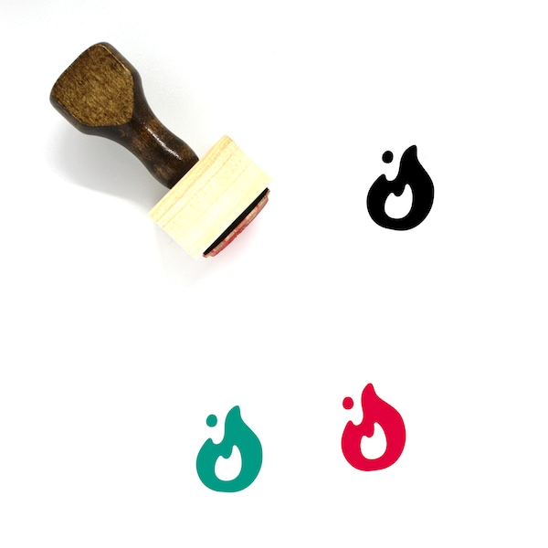 Element Fire Wooden Rubber Stamp No. 1