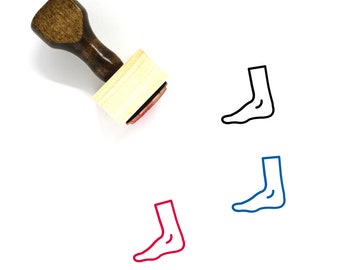 Foot Wooden Rubber Stamp No. 16
