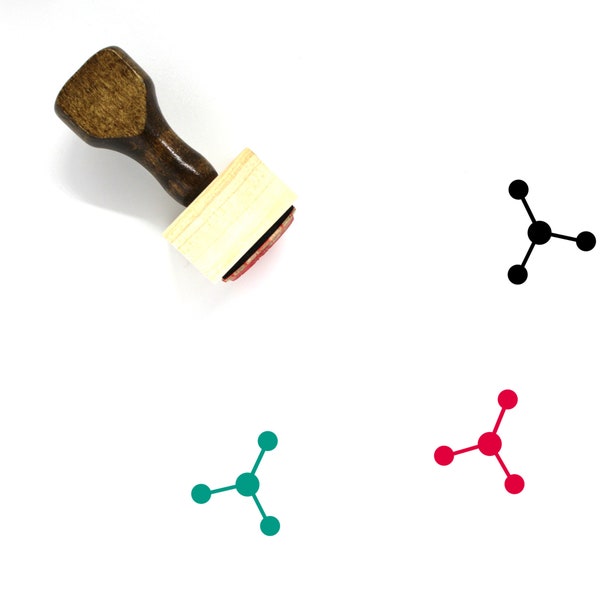 Chemical Structure Wooden Rubber Stamp No. 2