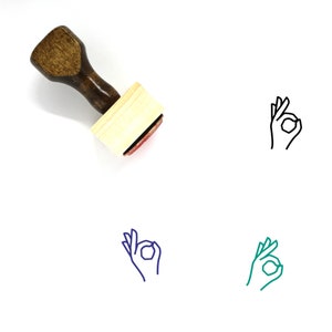 Okay Hand Stempel aus Holz