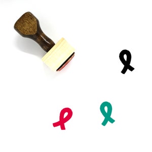 Ruban Cancer Tampon en caoutchouc en bois