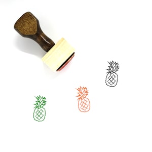 Pineapple Wooden Rubber Stamp