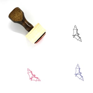 Bat Wooden Rubber Stamp No. 59