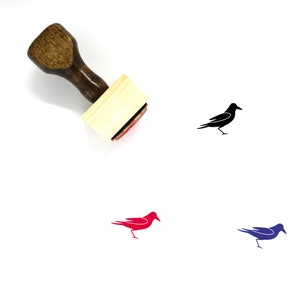 Crow Wooden Rubber Stamp