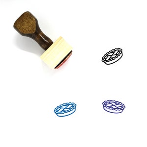 Apple Pie Wooden Rubber Stamp