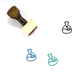 Love Potion Wooden Rubber Stamp