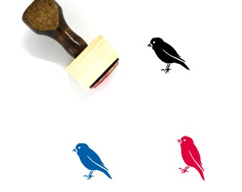 Finch Wooden Rubber Stamp No. 2