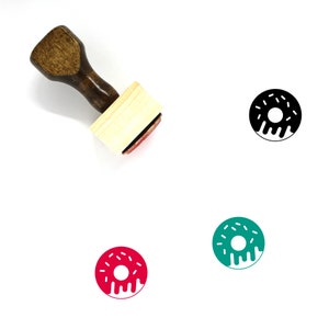 Donuts Wooden Rubber Stamp
