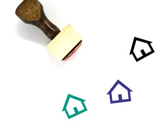 House Wooden Rubber Stamp No. 450