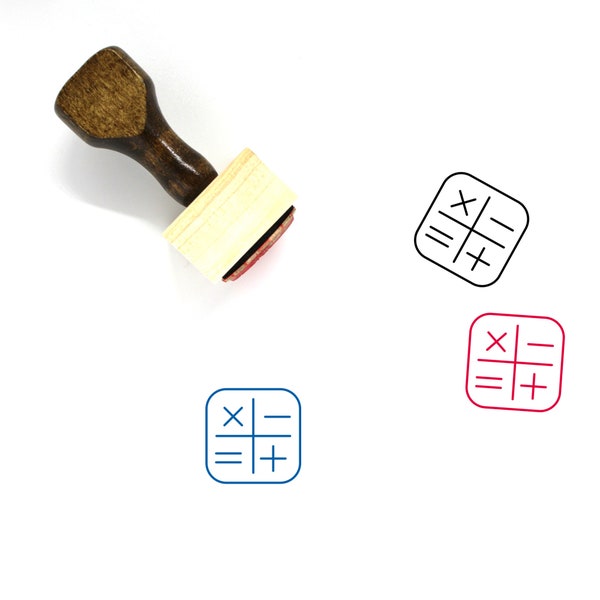 Calculator Houten Rubber stempel nr. 171