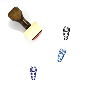 Donkey Face Wooden Rubber Stamp No. 7